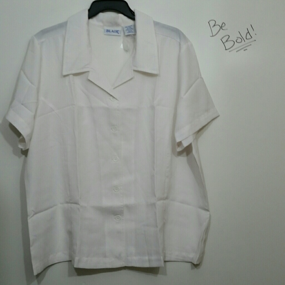 Blair size XL white blouse NWT